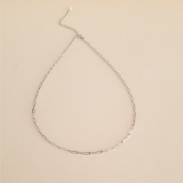 Choker elos prateada - margê atelier