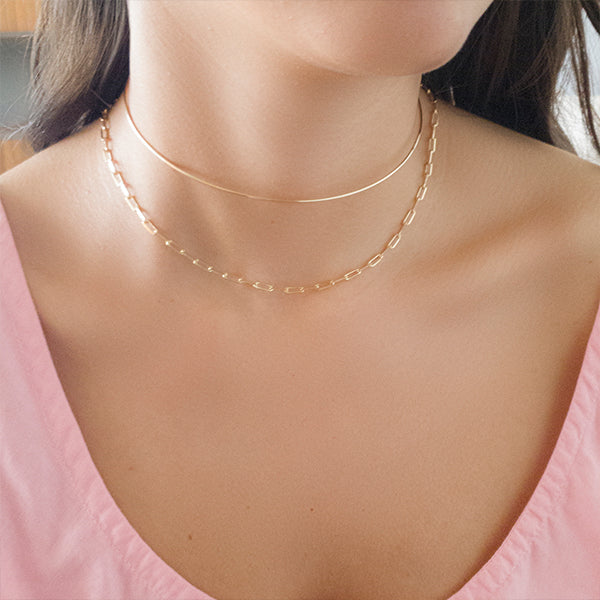 Choker elos dourada - margê atelier