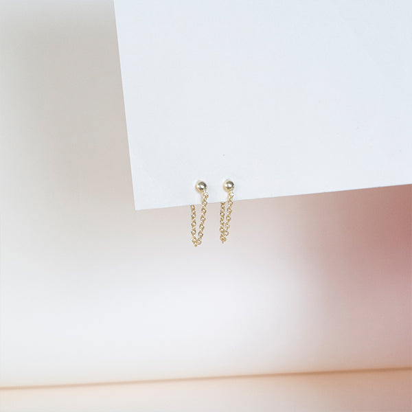Brinco corrente dourado - margê atelier