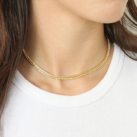 Choker grumet fininha dourada