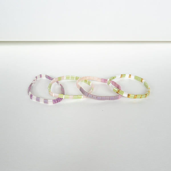 Pulseira iris verde rosa - margê atelier