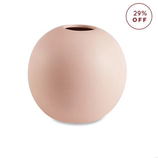 Vaso bola rosa claro em cerâmica P - margê atelier